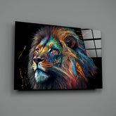 Nobility of the Lion Glass Wall Art  || Designer Collection | Insigne Art Design.